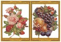Glansbilledeark - Blomster og frugt